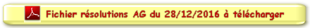 Résolutions Assemblée Générale du 28/12/2016